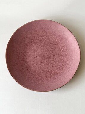 Anthropologie Organic Edge Stoneware Plate 11” Pink / Soft Purple